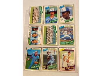 Lot Of (18) 1980 Topps Baseball Cards