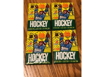 Lot Of (4) Unopened 1990 Topps Hockey Wax Pack